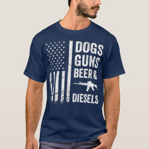 DOGS GUNS BEER  DIESELS  Diesel Truck Mechanic T-Shirt
