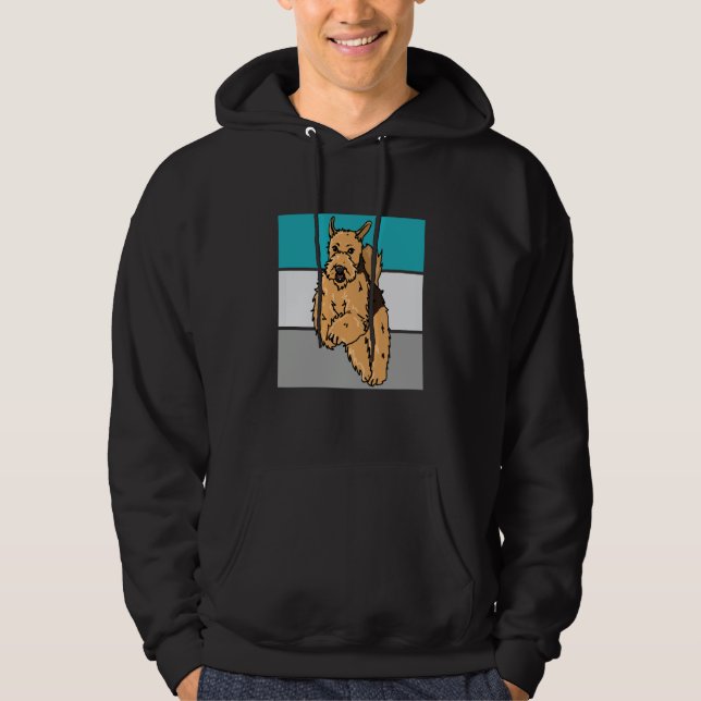Dogs Guys Who Loves Airedale Terrier Hoodie (Front)