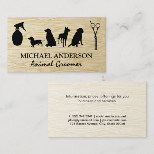 Dogs   Hair Spray   Scissors   Groomer Business Card