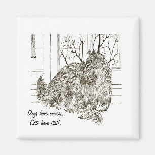 Dogs have owners, cat have staff magnet