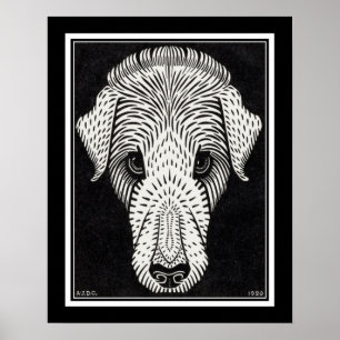 "Dogs Head" ca. 1920 by Julie de Graag Poster