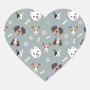 Dogs Heart Sticker