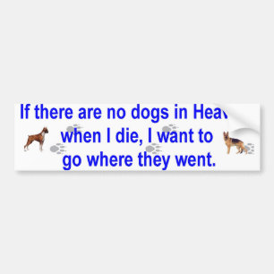 dogs heaven bumper sticker