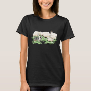 dogs Herding Their Flock of Sheep T-Shirt