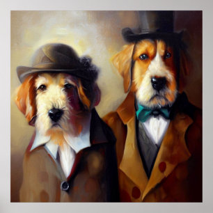 Dogs Holmes and Watson Poster