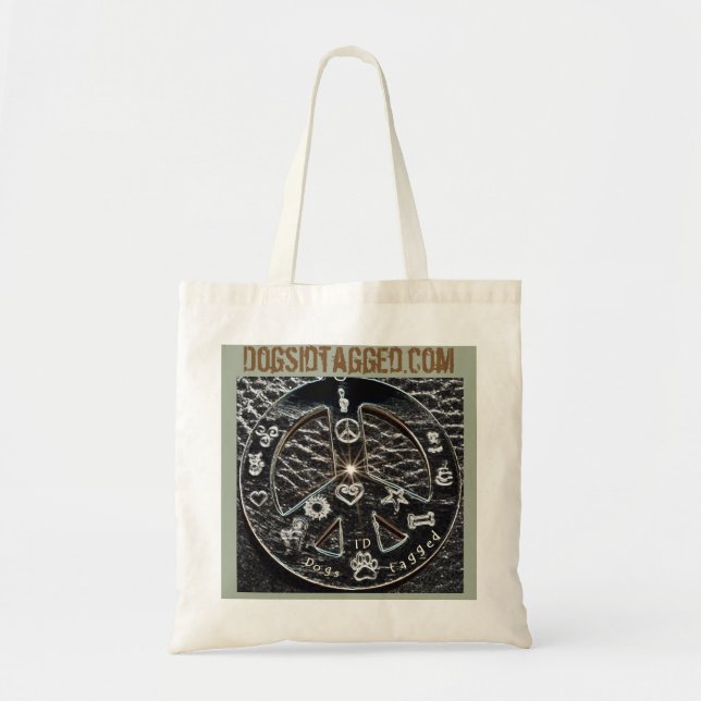 Dogs ID tagged small tote Bag (Front)