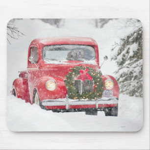 Dogs in a Truck Mouse Mat