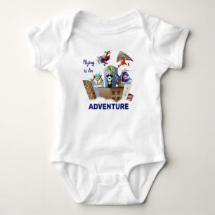 Dogs in Aviation Flying Baby Bodysuit