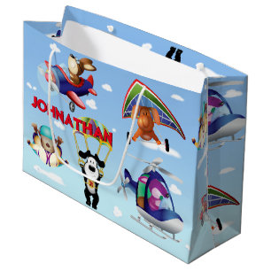 Dogs In Aviation Personalise Large Gift Bag