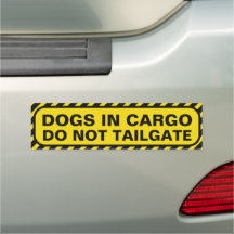 Dogs in Cargo Caution Yellow
