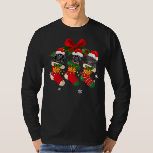 Dogs In Christmas Socks Pit Bull T-Shirt
