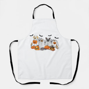 Dogs in Ghost Costumes Halloween Classic T-Shirt Apron