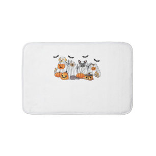 Dogs in Ghost Costumes Halloween Classic T-Shirt Bath Mat