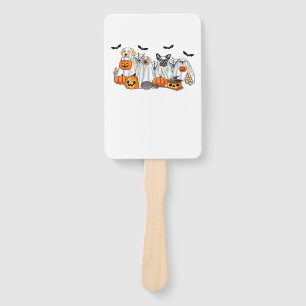 Dogs in Ghost Costumes Halloween Classic T-Shirt Hand Fan