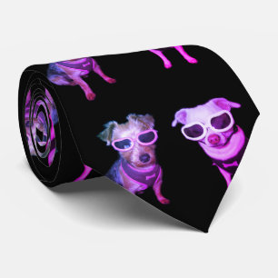 Dogs in glasses tie