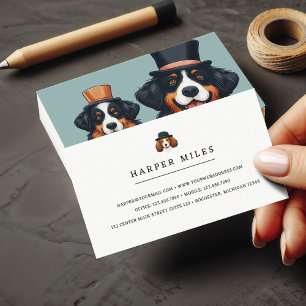 Dogs in hats dog sitter business card