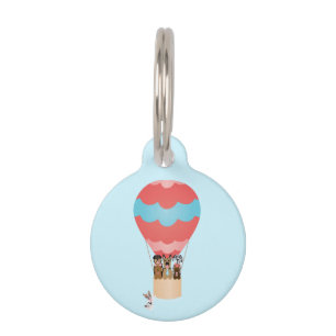 Dogs In Hot Air Balloon Pet Tag