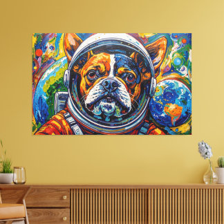 DOGS IN SPACE-12 CANVAS PRINT