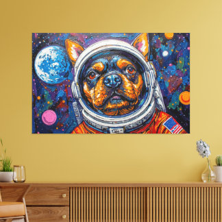 DOGS IN SPACE-13 CANVAS PRINT