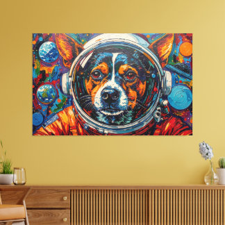 DOGS IN SPACE-14 CANVAS PRINT
