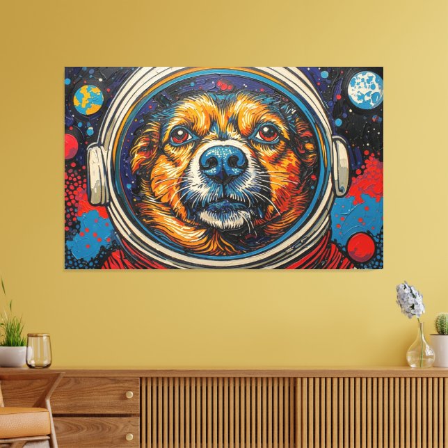 DOGS IN SPACE CANVAS PRINT (Insitu(LivingRoom))