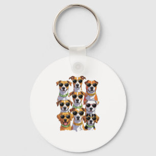 Dogs in sunglasses Paws Hydrated Key Ring