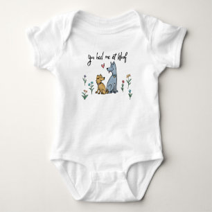 Dogs in the Garden III You Had Me At Woof Baby Bodysuit