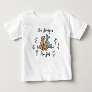 Dogs in the Garden IV   Our Family Is Paw-fect Baby T-Shirt