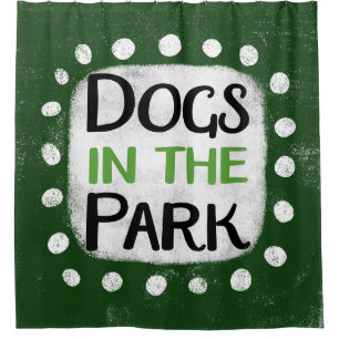 Dogs In The Park Shower Curtain