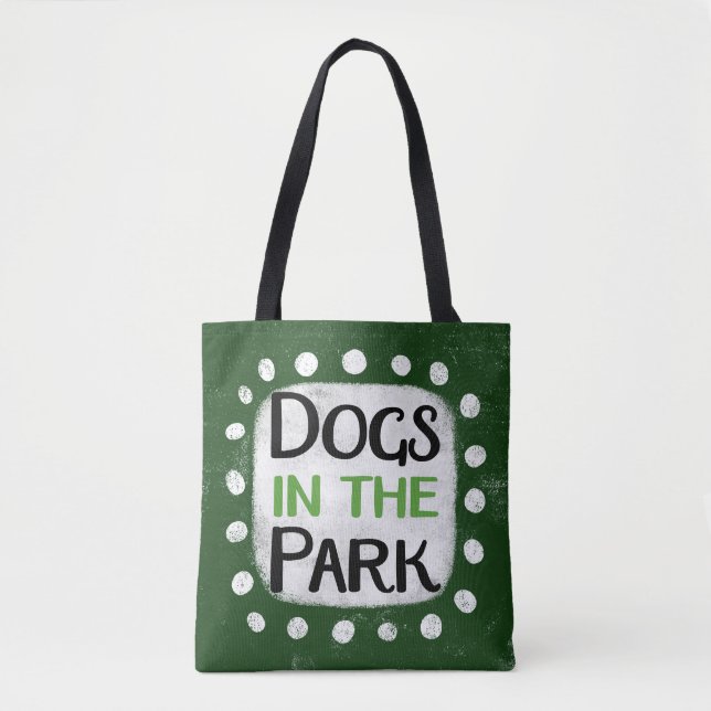 Dogs In The Park Tote Bag (Front)