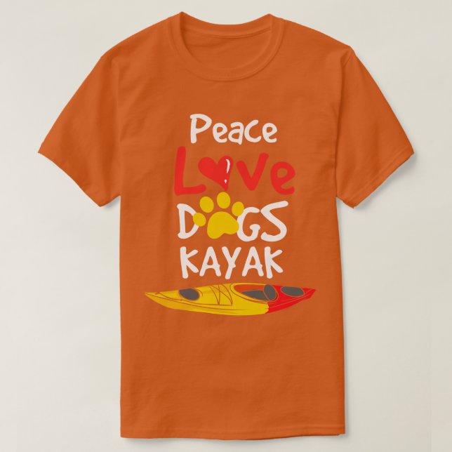 Dogs Kayak T-Shirt (Design Front)
