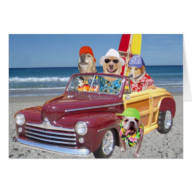 Dogs/Labs on the Beach (Front Horizontal)