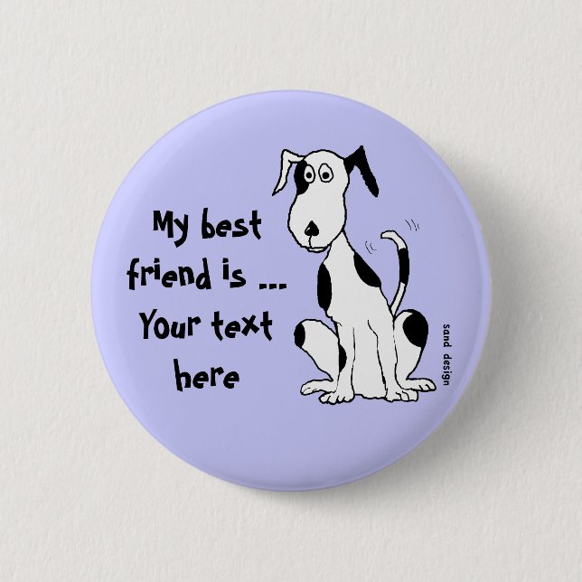 Dogs laugh with their tails! ... button (Front)