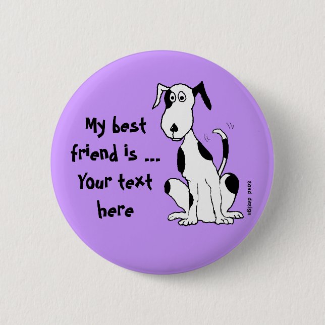 Dogs laugh with their tails! ... button (Front)