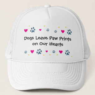 Dogs Leave Paw Prints on Our Hearts Trucker Hat