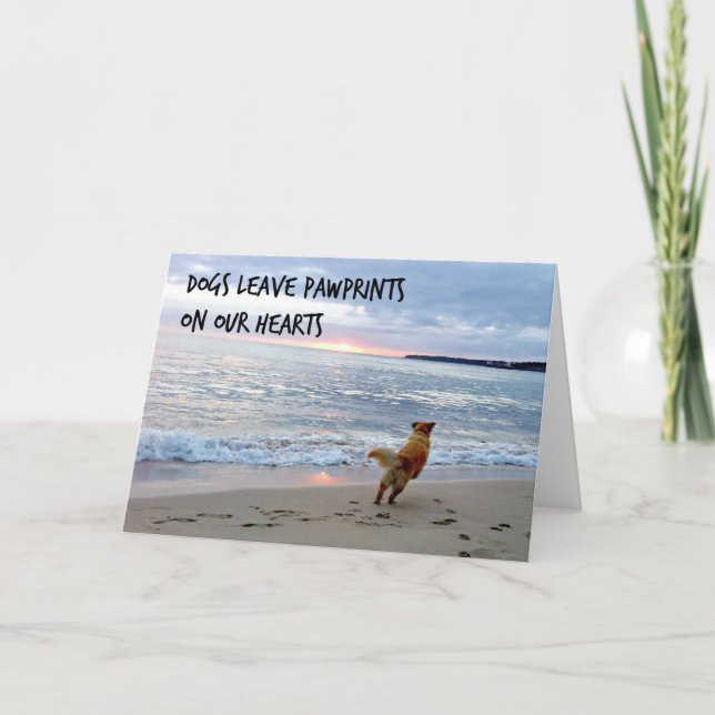 Dogs leave pawprints on our hearts! card (Front)
