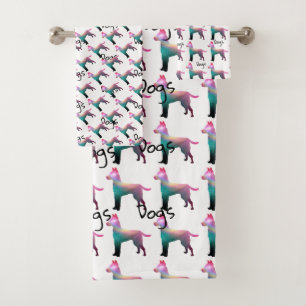 Dogs Logo Bath Towel Set