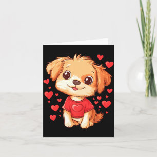 Dogs Lover Heart Girls Puppy Valentine’s Day Women Card