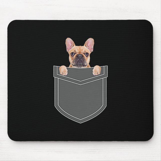 Dogs Lovers | French Bulldog In My Pocket Apparel Mouse Mat (Front)