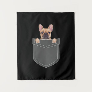 Dogs Lovers French Bulldog In My Pocket Apparel Tapestry