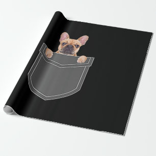 Dogs Lovers   French Bulldog In My Pocket Apparel Wrapping Paper