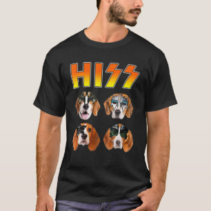 Dogs Lovers Hiss Beagle Cool Puppy Pets Rock T-Shirt