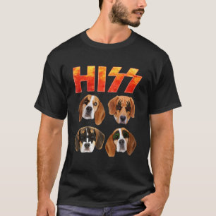 Dogs Lovers Hiss Beagle Cool Rockin Pets Rock T-Shirt