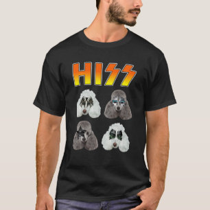 Dogs Lovers Hiss Poodle Funny Puppy Pets Rock T-Shirt