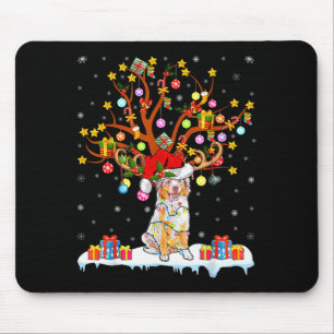 Dogs Lovers Ugly Christmas Australian Shepherd Xma Mouse Mat
