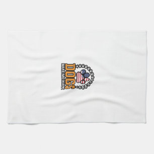 Dogs Make Me Happy Patriotic Paw Vintage Shirt Des Tea Towel