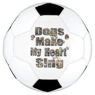 Dogs Make My Heart Sing Picture Logo, Football