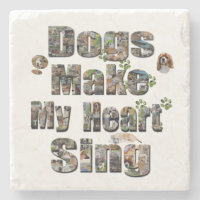 Dogs Make My Heart Sing Picture Logo,