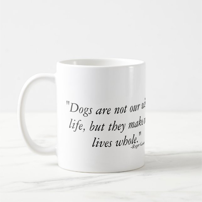 Dogs make our lives whole - Weimaraner Coffee Mug (Left)