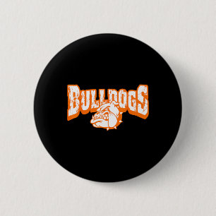 Dogs Mascot Back To School Team Spirit Orange 6 Cm Round Badge